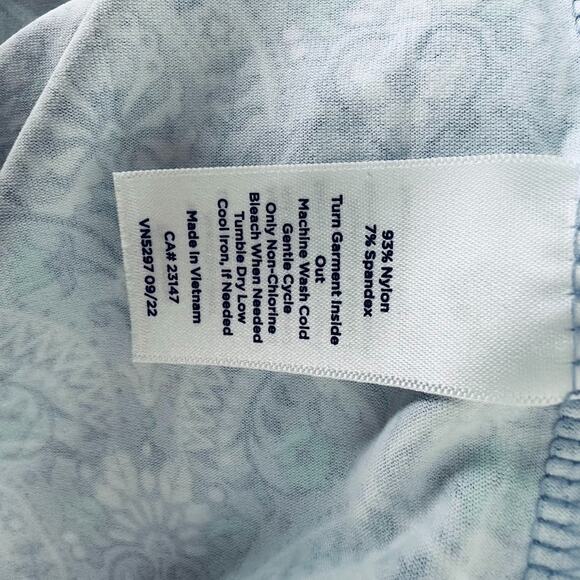 Talbots Effortless Jersey Medallion Nylon Popover Shirt Dress Blue Plus Size 3X - Picture 7 of 9